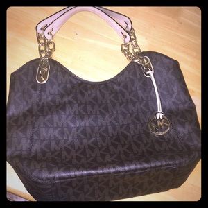 Signature Brown Michael Kors Signature Hobo